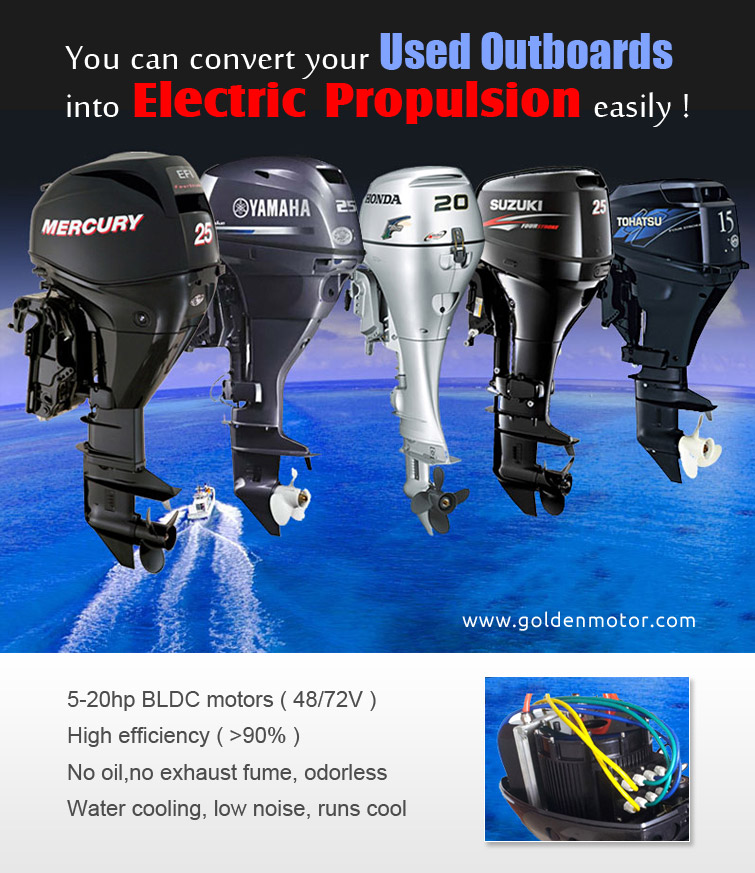 Electric propulsion outboard, Outboard teleflex control, teleflex