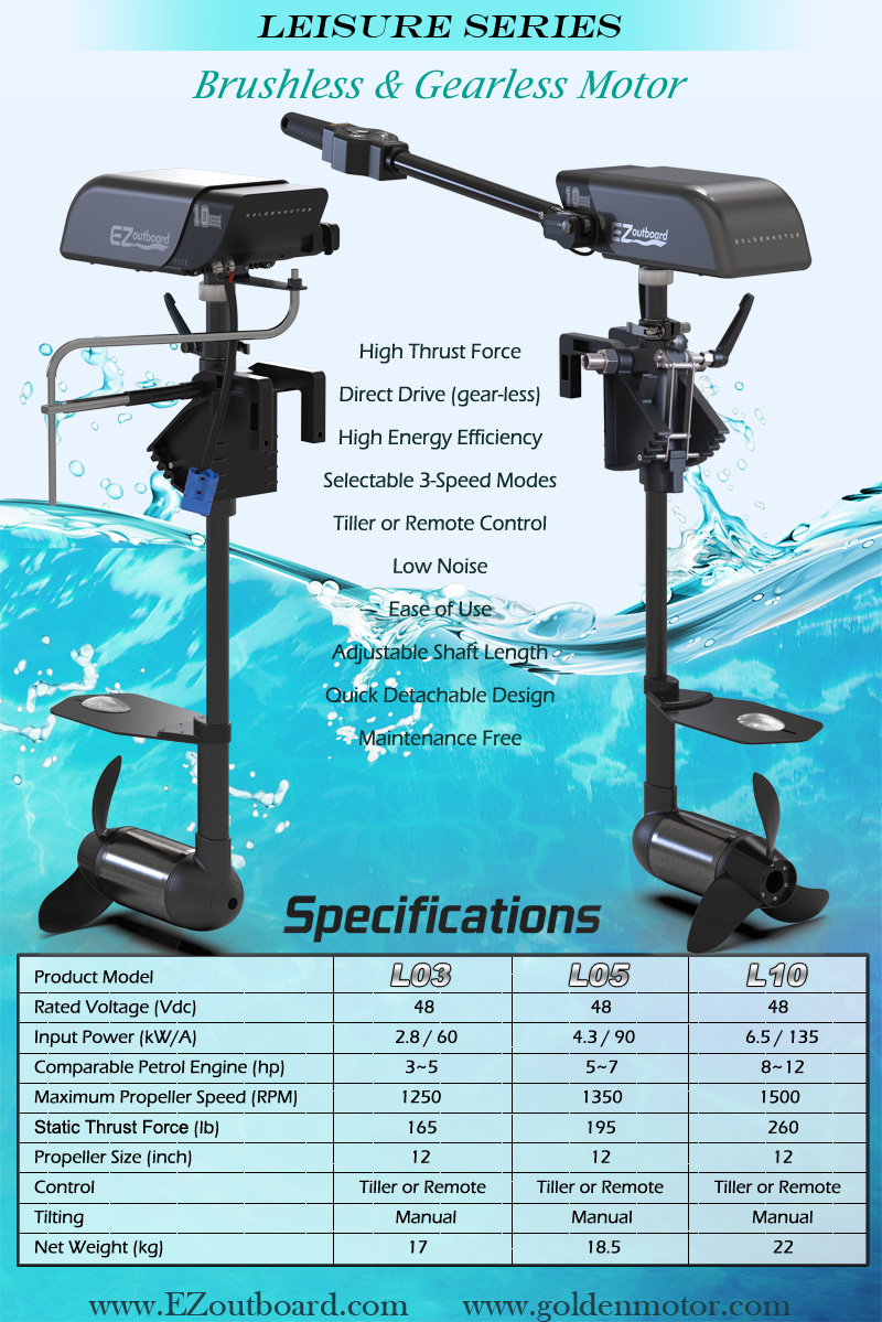 EZoutboard Leisure Series, EZ-Outboard,Electric propulsion outboard, electric propel outboard, outboard conversion kit, electric outboard motor, electric inboard motor EZoutboard Leisure Series, EZ-Outboard,Electric propulsion outboard, electric propel outboard, outboard conversion kit, electric boat engine, Electric boat conversion, electric outboard, electric outboard motor, electric inboard motor