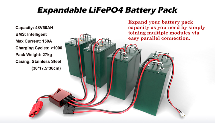 EMB-4850, expandable battery module, electric outboard battery pack,electric outboard motor, electric boat battery