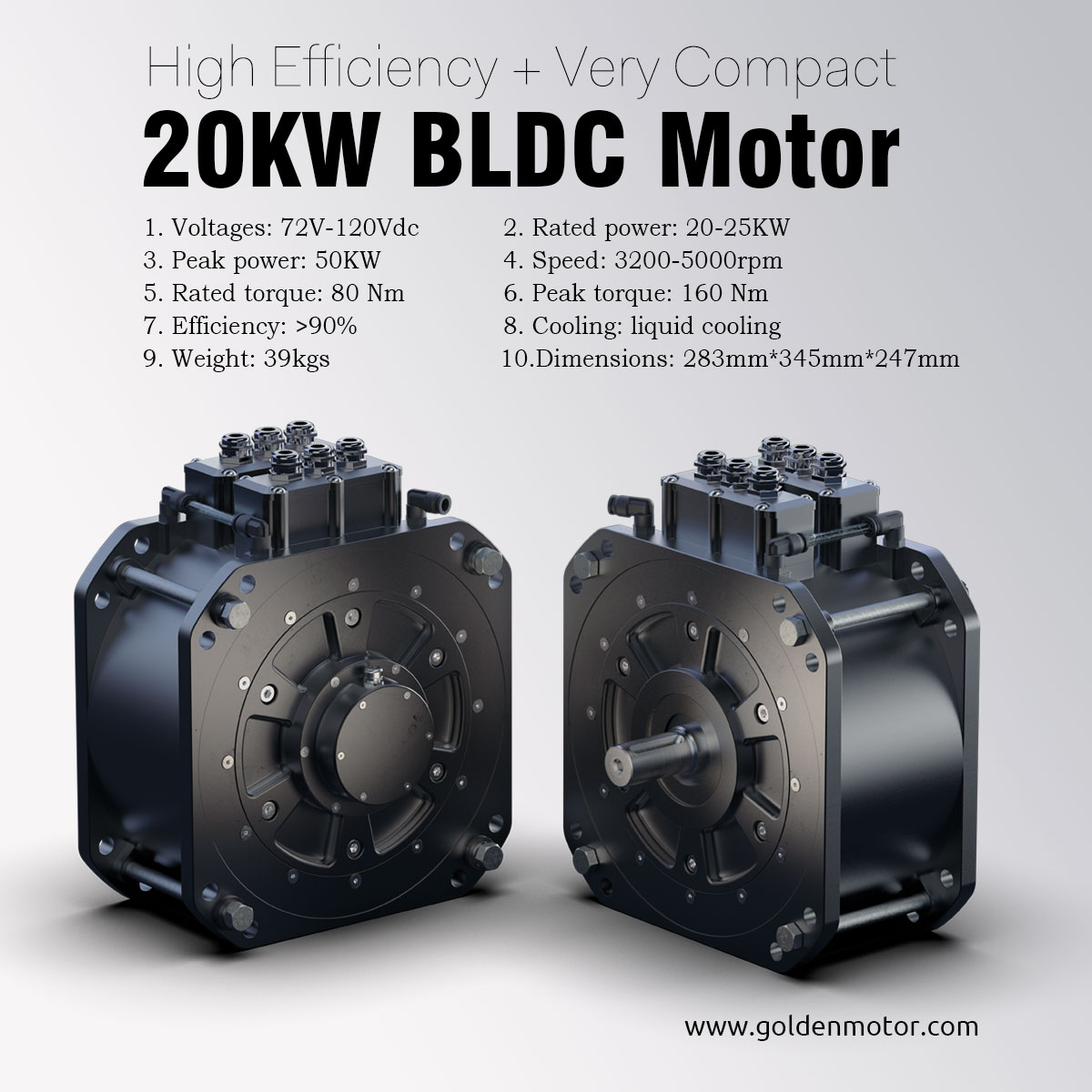 Best performance 3kw brushless DC motor for electric go-kart